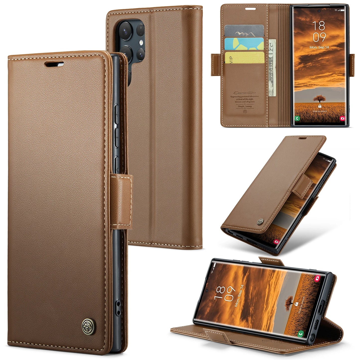 MobiCase™ - Leather case with magnetic closure and waterproof protection