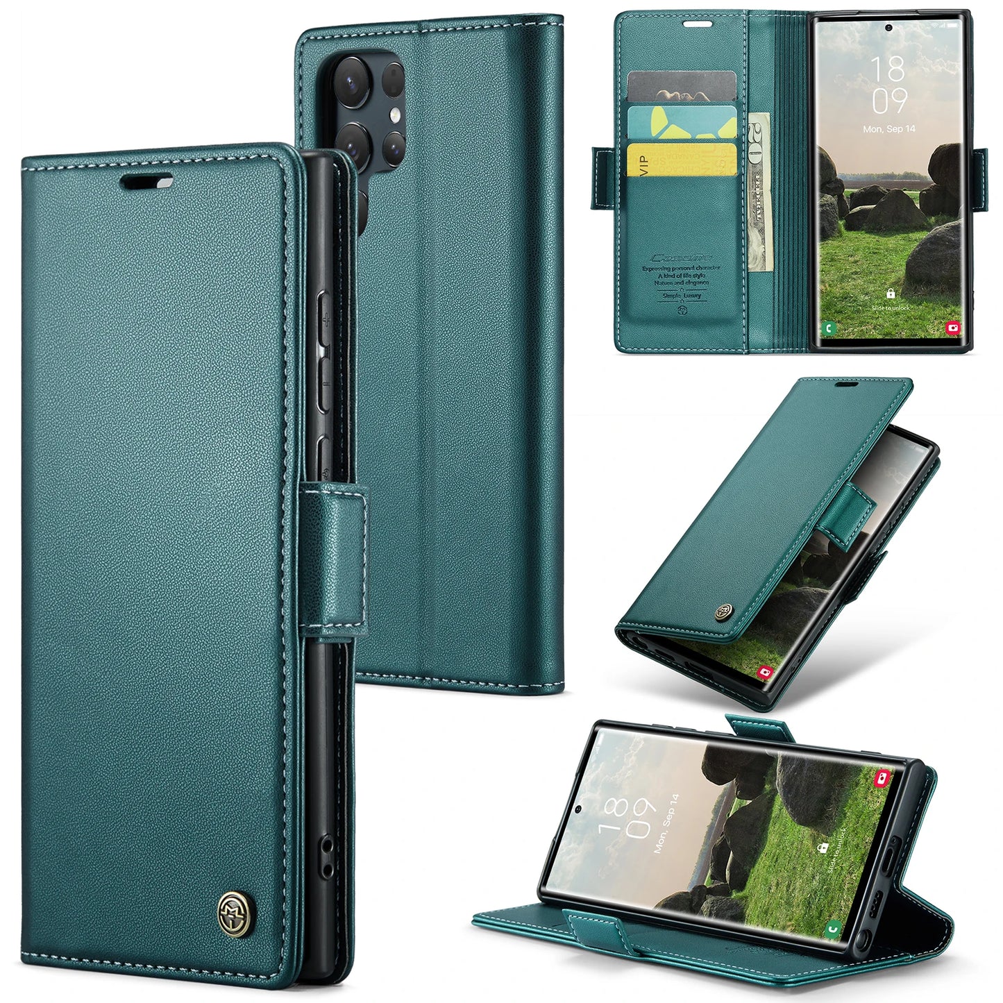 MobiCase™ - Leather case with magnetic closure and waterproof protection