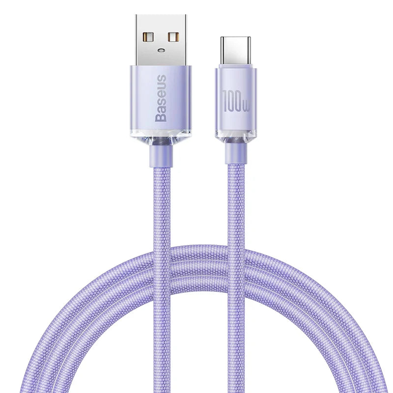 MobiCable™ - BASEUS braided USB-A to USB-C cable (5A, Fast Charging)