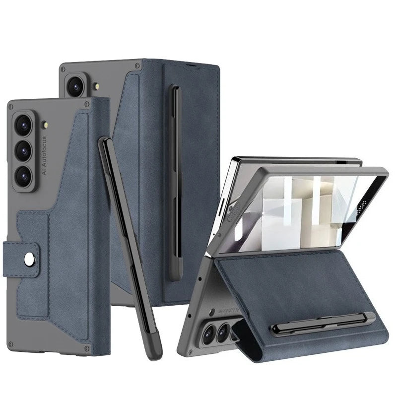 MobiCase™ - Protective leather case with handle and stand - semi-enclosed, shock-resistant