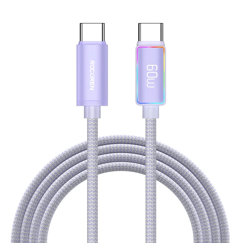 MobiCable™ - Rocoren - durable USB-C to USB-C cable (5A, PD, Kevlar) for charging and data transfer