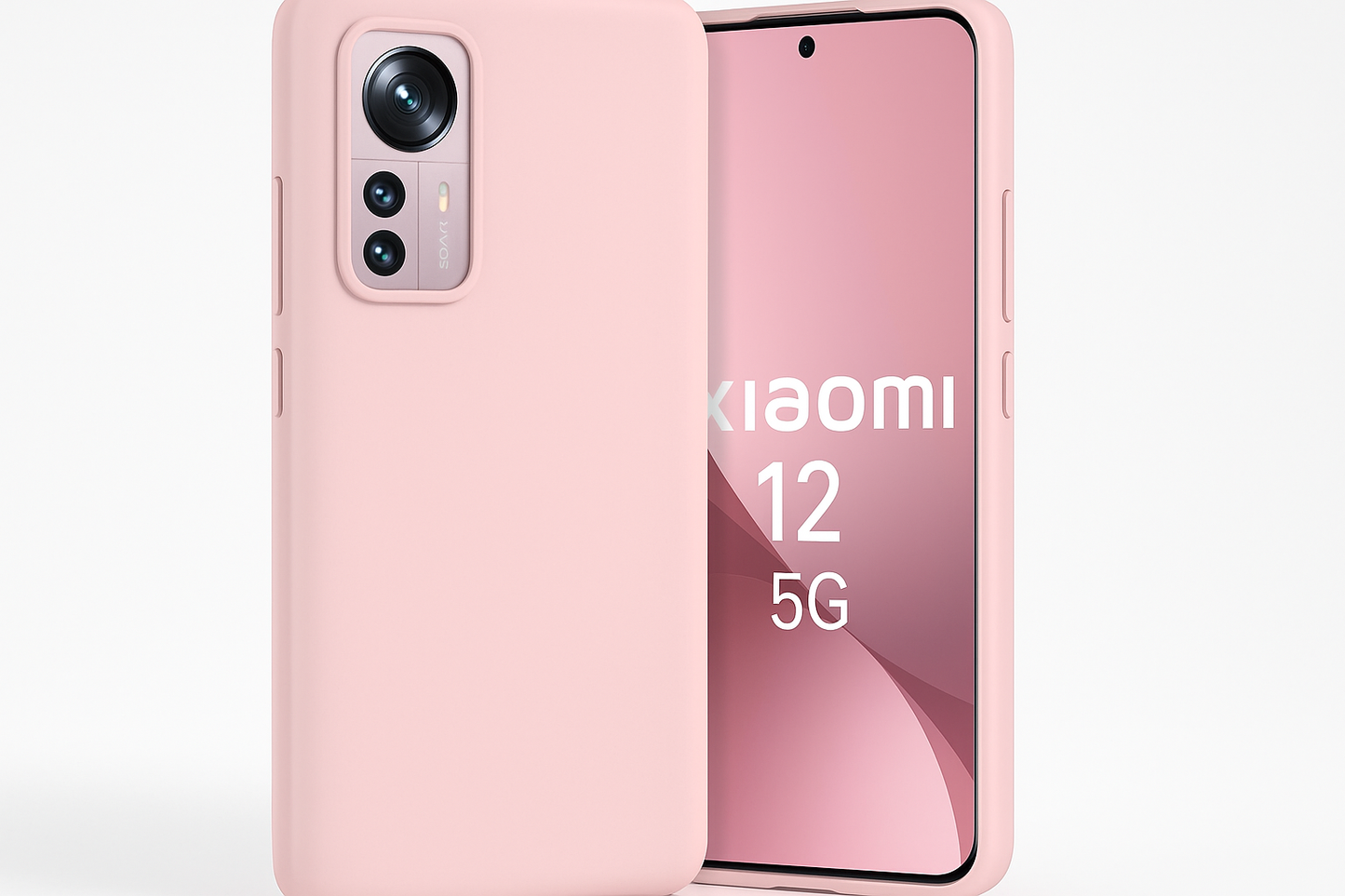 zdjęcie etui takie jak te poniżej tylko w kolorze jasnym różu do modelu Xiaomi 12 5g