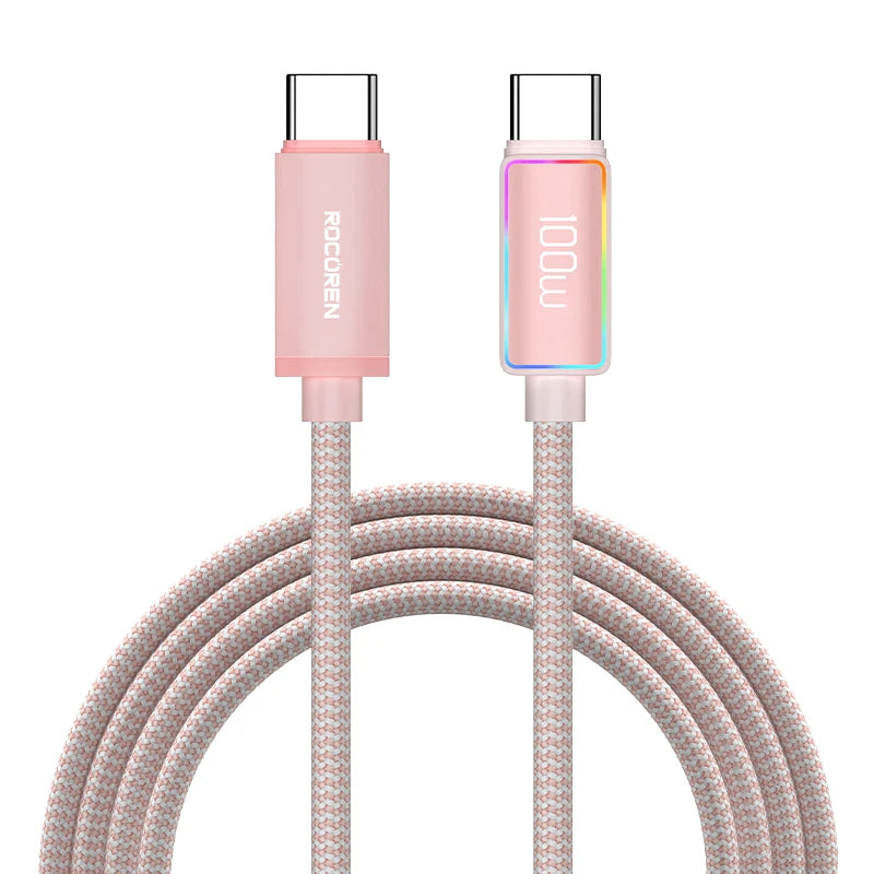 MobiCable™ - Rocoren - durable USB-C to USB-C cable (5A, PD, Kevlar) for charging and data transfer