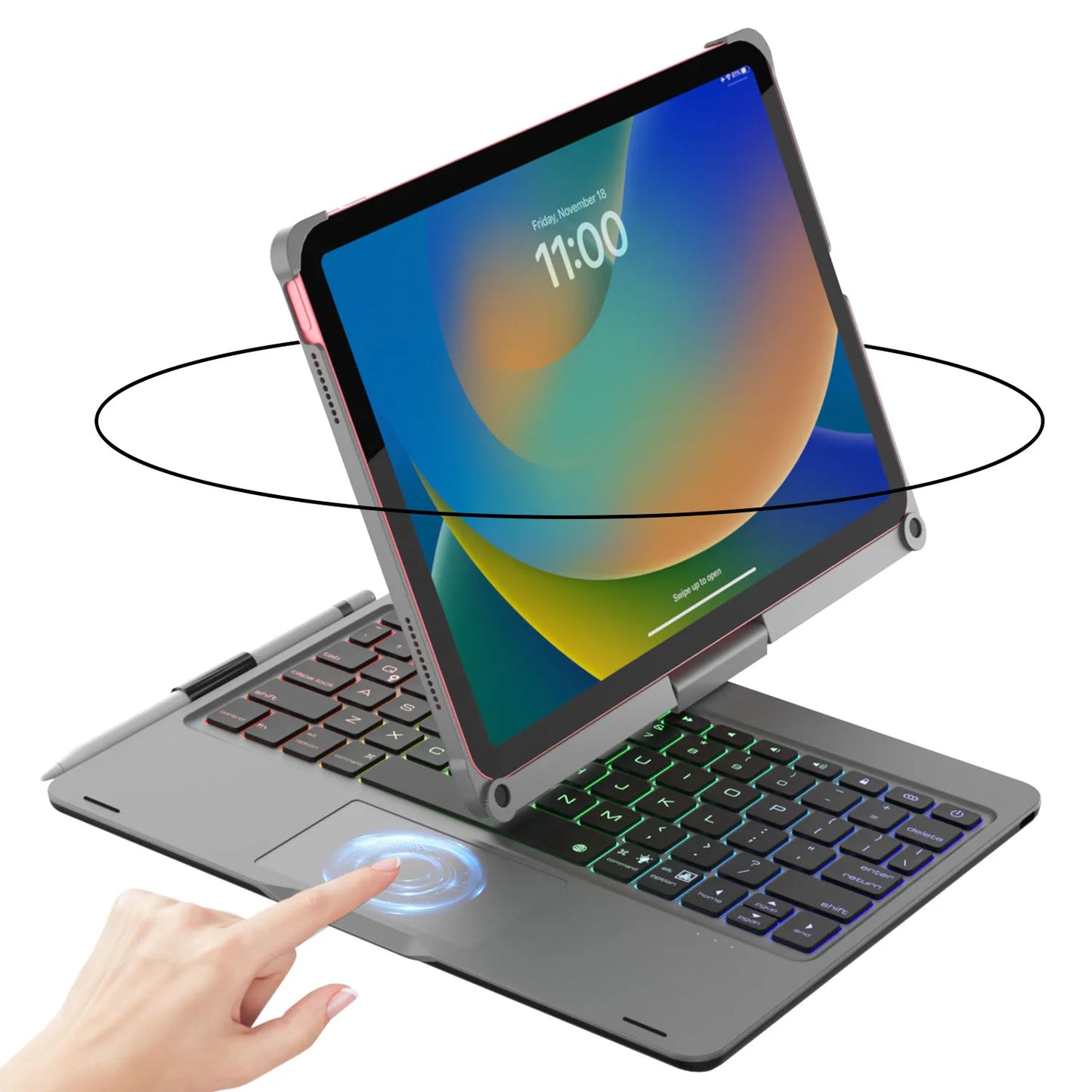 MobiCase™ - Hard case with Bluetooth keyboard for iPad 11" - protection + mobile work in one