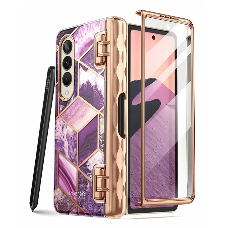 MobiStyle™ - Shiny reinforced armor case for Samsung Galaxy Z Fold 4 - full 360° protection
