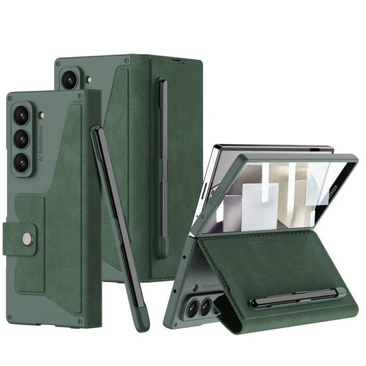 MobiCase™ - Protective leather case with handle and stand - semi-enclosed, shock-resistant