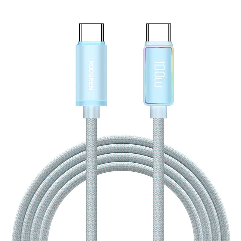 MobiCable™ - Rocoren - durable USB-C to USB-C cable (5A, PD, Kevlar) for charging and data transfer