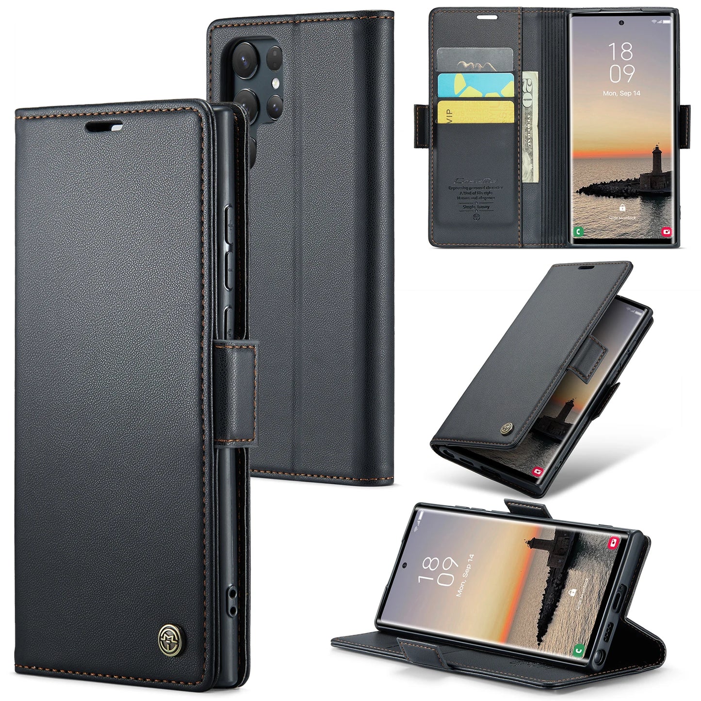 MobiCase™ - Leather case with magnetic closure and waterproof protection