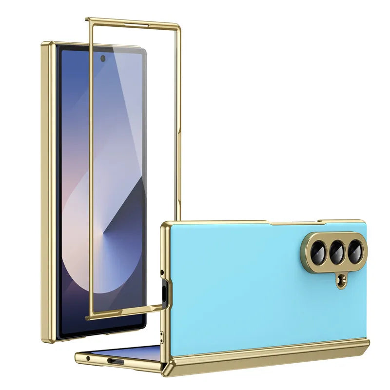 MobiCase™ - Luxury armored case with camera protection and frosted glass - tempered glass + PC, bumper type