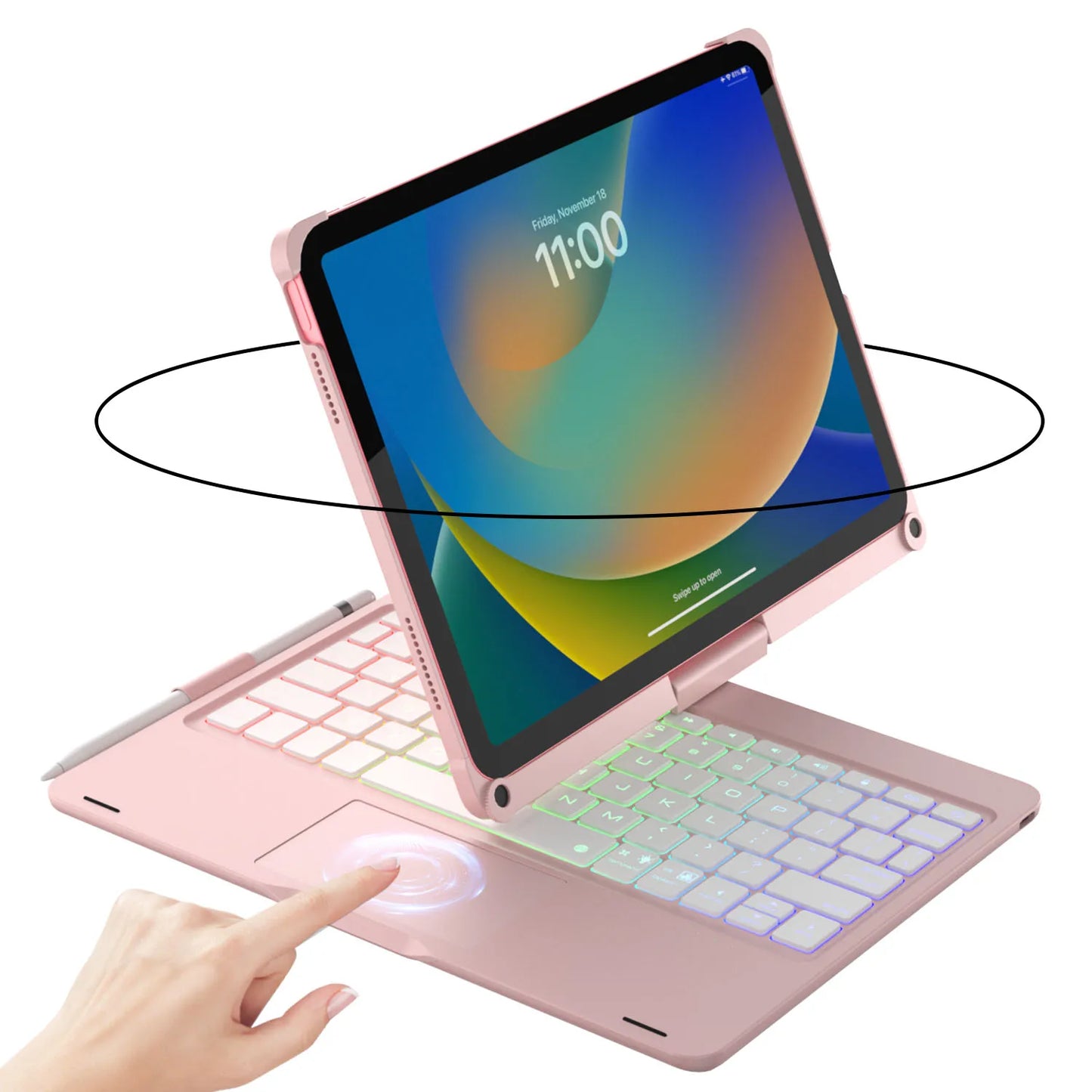 MobiCase™ - Hard case with Bluetooth keyboard for iPad 11" - protection + mobile work in one