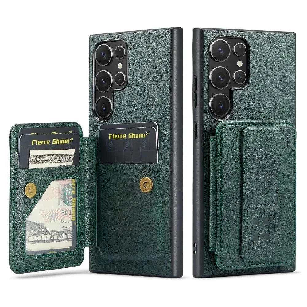 MobiCase™ - Elegant wallet case with stand function and handle - PU leather