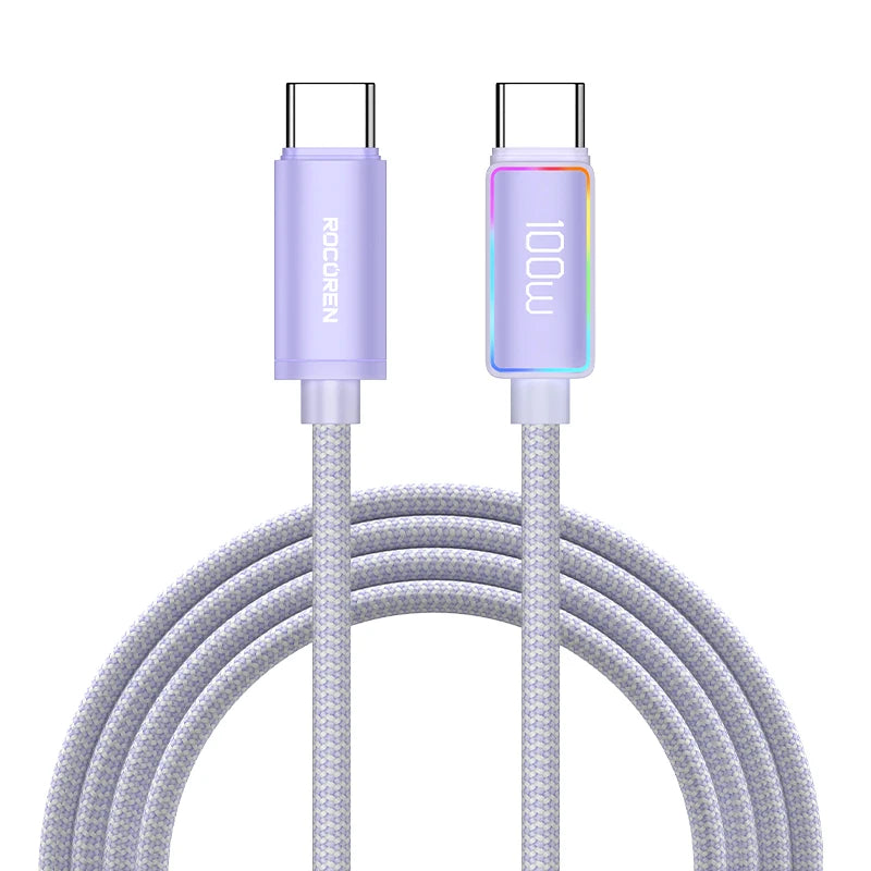 MobiCable™ - Rocoren - durable USB-C to USB-C cable (5A, PD, Kevlar) for charging and data transfer