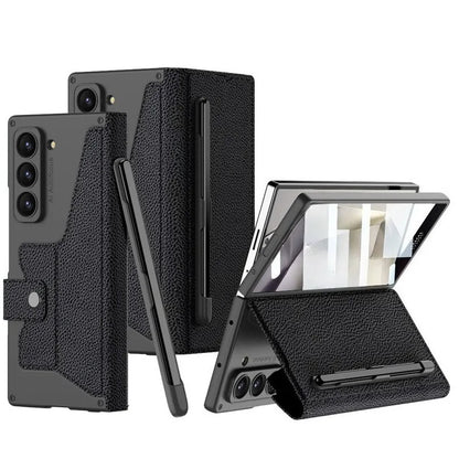 MobiCase™ - Protective leather case with handle and stand - semi-enclosed, shock-resistant