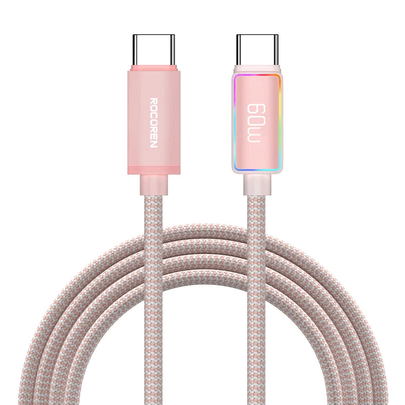 MobiCable™ - Rocoren - durable USB-C to USB-C cable (5A, PD, Kevlar) for charging and data transfer