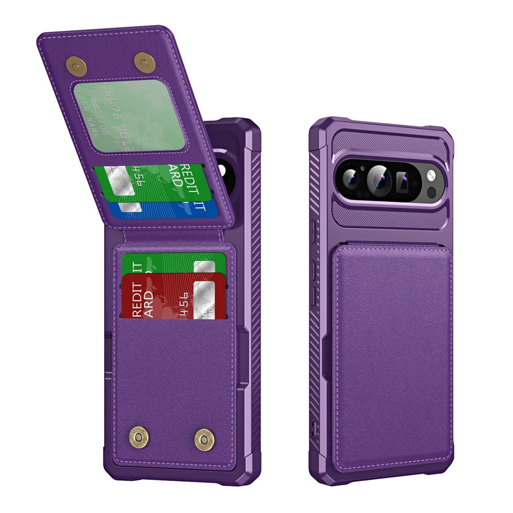 MobiCase™ - Leather case with a magnetic holder and card slots - elegance and functionality for Google Pixel 9/8/7 Pro
