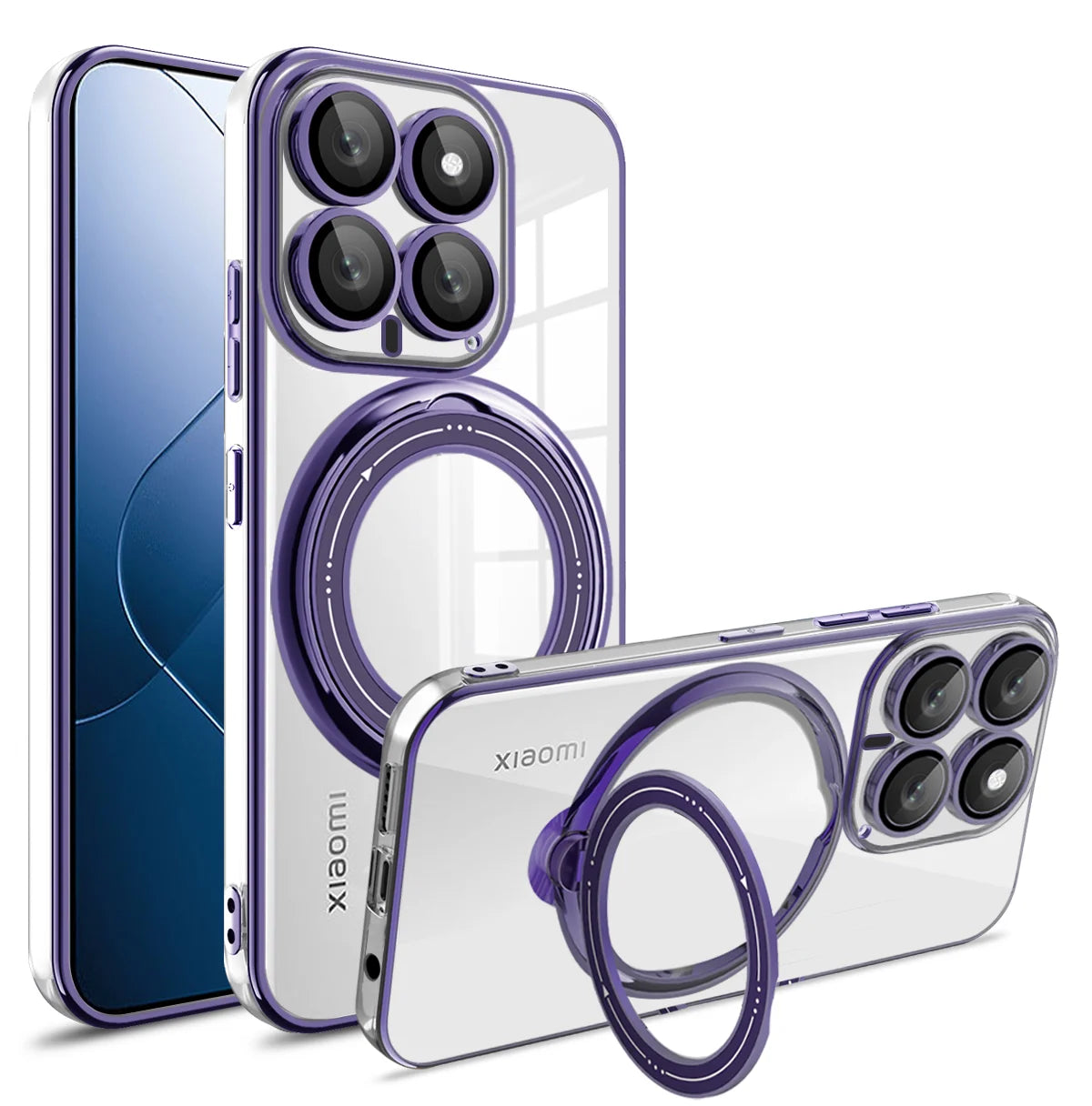 MobiCase™ - Magnetic bumper with rotating ring stand for Xiaomi