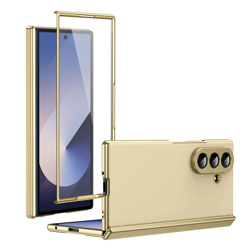 MobiCase™ - Luxury armored case with camera protection and frosted glass - tempered glass + PC, bumper type