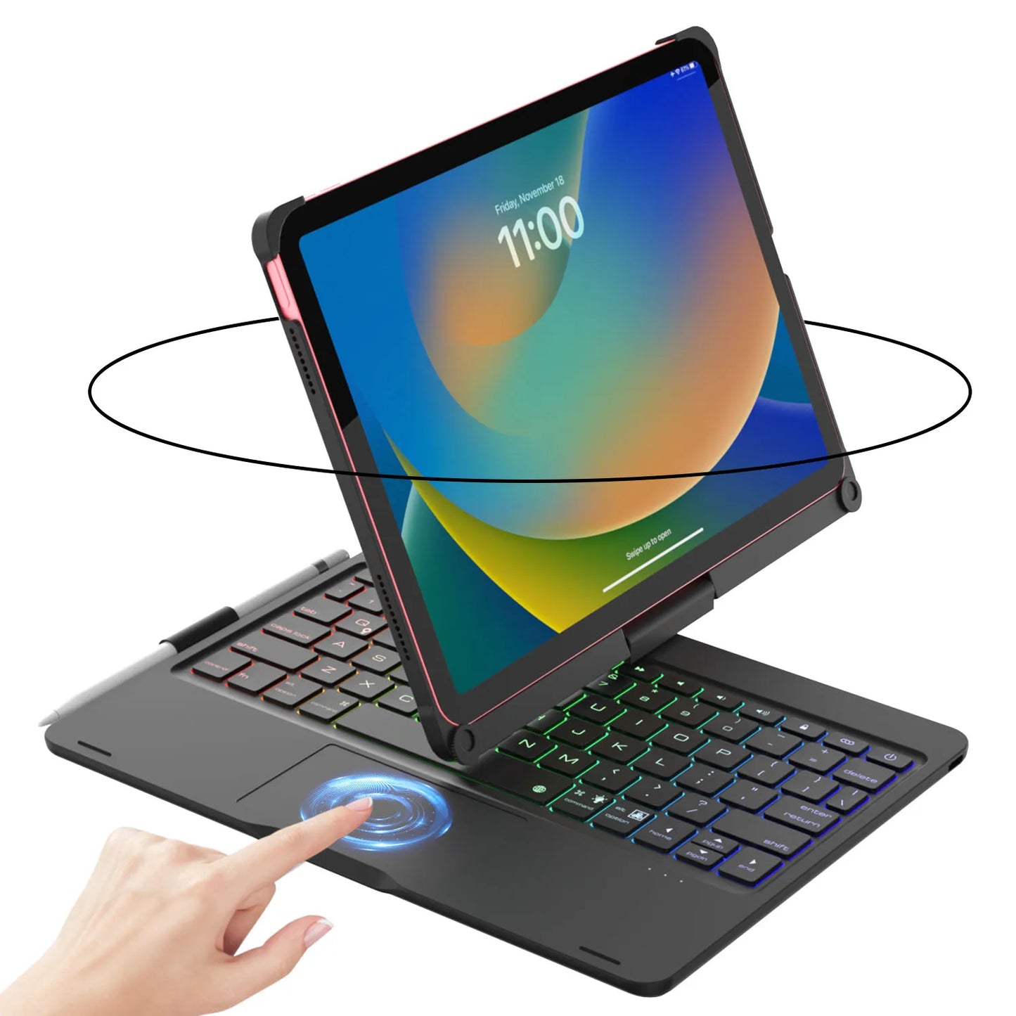MobiCase™ - Hard case with Bluetooth keyboard for iPad 11" - protection + mobile work in one
