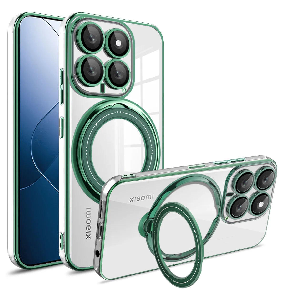 MobiCase™ - Magnetic bumper with rotating ring stand for Xiaomi