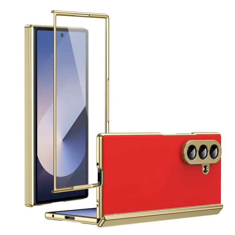 MobiCase™ - Luxury armored case with camera protection and frosted glass - tempered glass + PC, bumper type