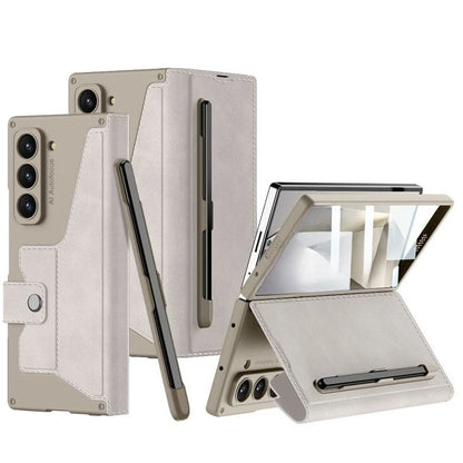 MobiCase™ - Protective leather case with handle and stand - semi-enclosed, shock-resistant