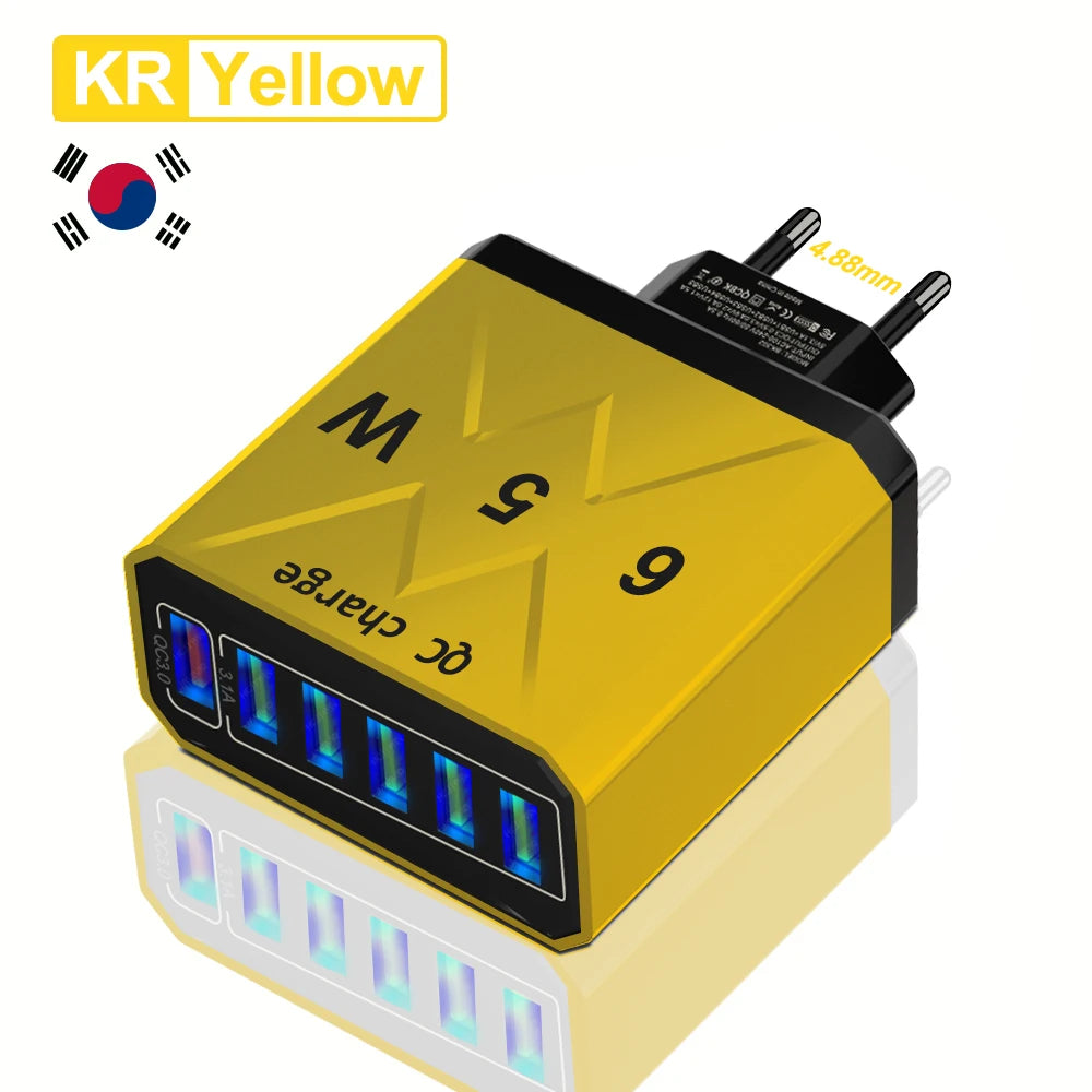 MobiCharge™ - GUSEYEE BK302 USB Charger - Compact and Universal 65W
