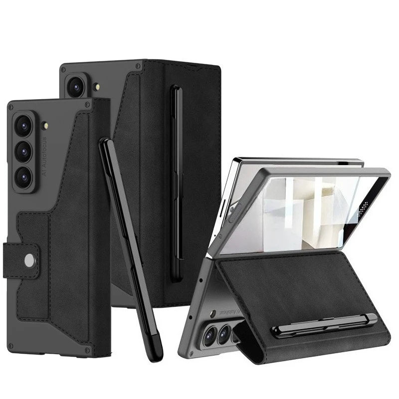 MobiCase™ - Protective leather case with handle and stand - semi-enclosed, shock-resistant