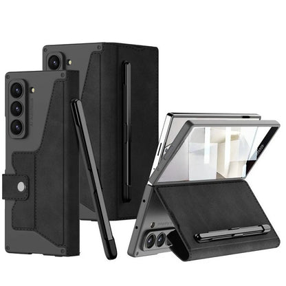 MobiCase™ - Protective leather case with handle and stand - semi-enclosed, shock-resistant