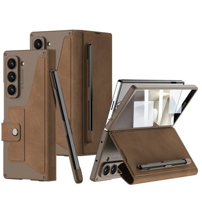 MobiCase™ - Protective leather case with handle and stand - semi-enclosed, shock-resistant