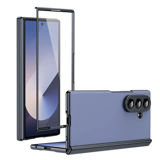 MobiCase™ - Luxury armored case with camera protection and frosted glass - tempered glass + PC, bumper type
