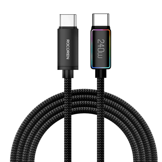 MobiCable™ - Rocoren - durable USB-C to USB-C cable (5A, PD, Kevlar) for charging and data transfer