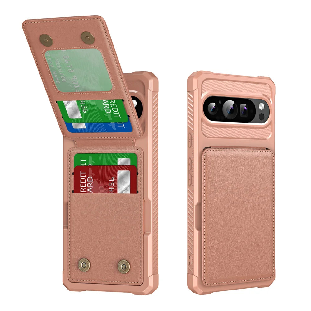 MobiCase™ - Leather case with a magnetic holder and card slots - elegance and functionality for Google Pixel 9/8/7 Pro