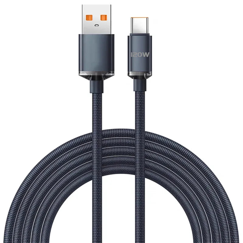 MobiCable™ - High-speed USB-A to USB-C cable (6A, QC 3.0, 480Mbps, Braided) - versatile and durable